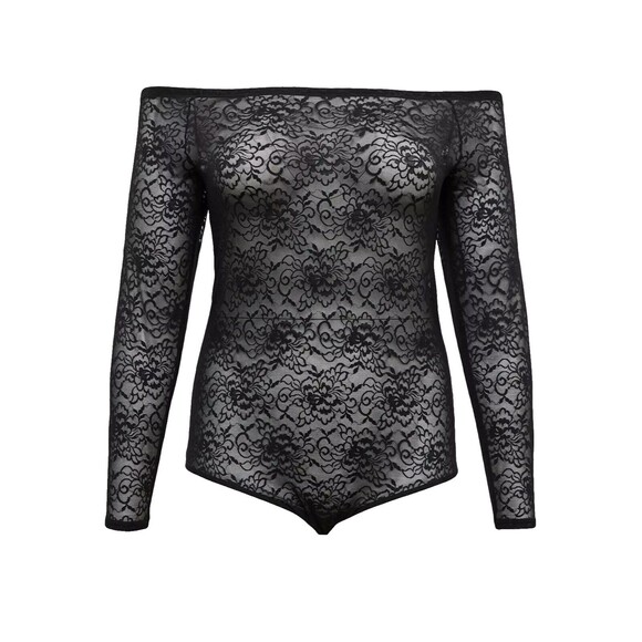 Torrid Lace Off-Shoulder Bodysuit Black Size 2X - Picture 1 of 10
